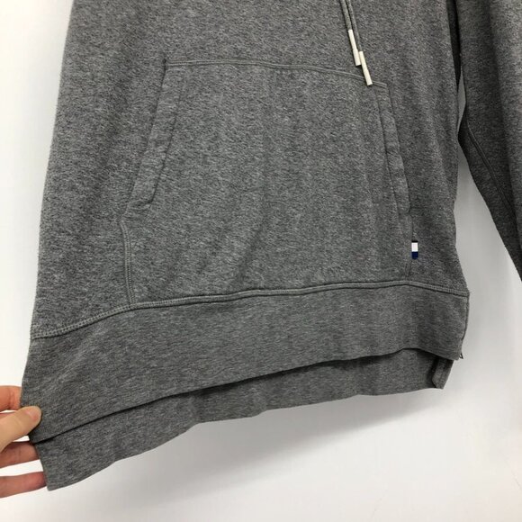 Kit and Ace men’s  pullover grey drawstring fleece hoodie with side zipper M/L - Picture 7 of 16